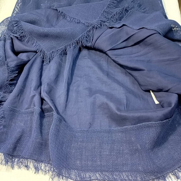 Adolfo Dominguez Skirt Midi With Fringe Hem & Belt Size 40 Womens Blue - Picture 6 of 10
